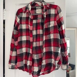 American Eagle Red Black White Flannel